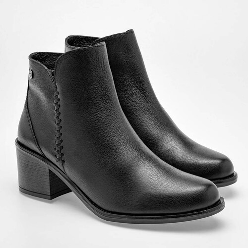 BOTIN CON ELASTICO TACON CUADRADO de Principessa Para Mujer Negro 4123 T7