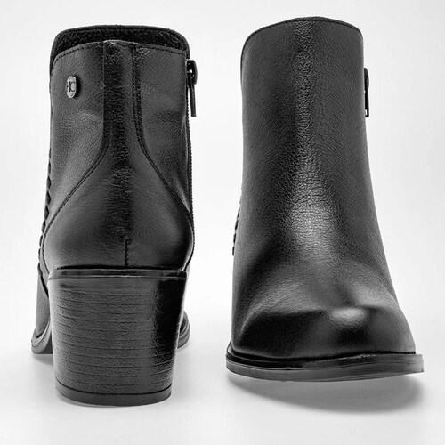 BOTIN CON ELASTICO TACON CUADRADO de Principessa Para Mujer Negro 4123 T7