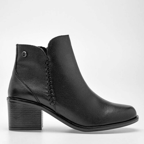 BOTIN CON ELASTICO TACON CUADRADO de Principessa Para Mujer Negro 4123 T7