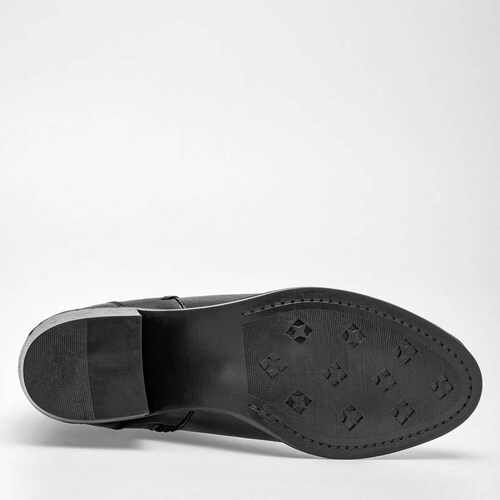 BOTIN CON ELASTICO TACON CUADRADO de Principessa Para Mujer Negro 4123 T7