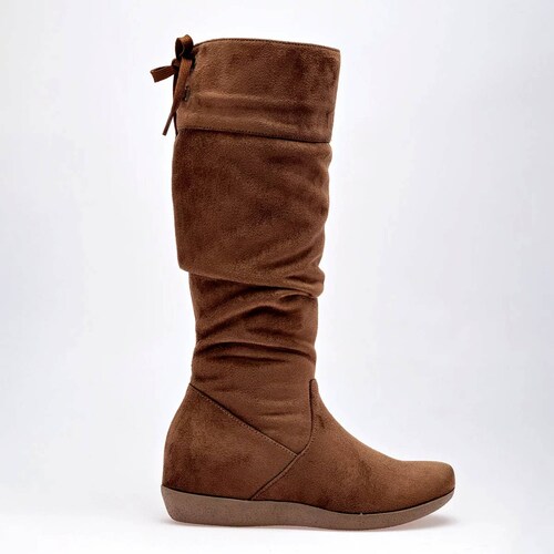 BOTA LARGA GAMUZA de Via victoria Para Mujer CAMEL 9092 T7