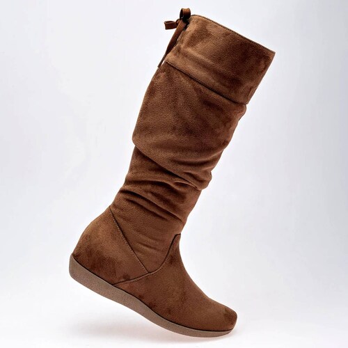 BOTA LARGA GAMUZA de Via victoria Para Mujer CAMEL 9092 T7