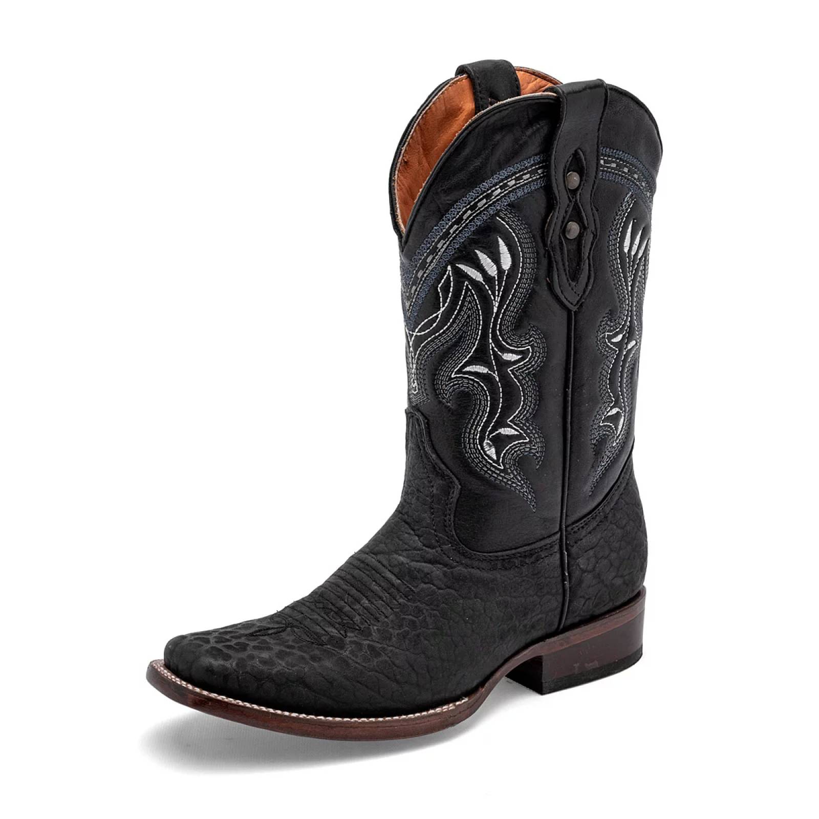 BOTA VAQUERA de Trankas boots Para Hombre Negro RD765 T7