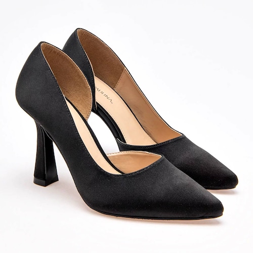 ZAPATILLA DE PUNTA CON TACON PIRAMIDE de Lady paulina Para Mujer Negro 32201 T7