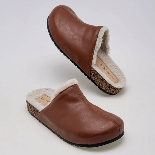 PANTUFLA SUECA de Via moda Para Mujer Cafe PEYTON T7