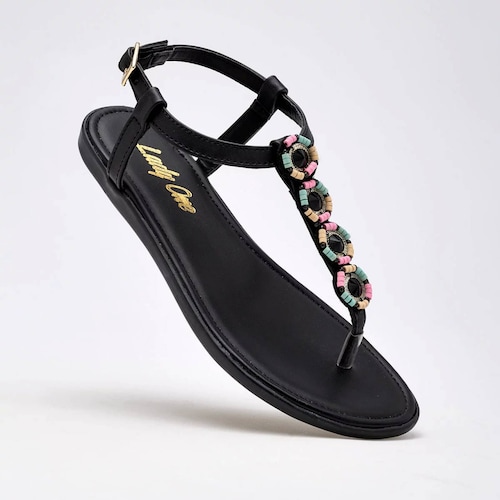 SANDALIA PATA DE GALLO  de Lady one Para Mujer Negro NY2532 T7