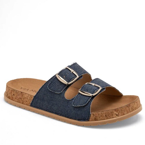 SANDALIA  de Via moda Para Mujer Azul MEZCLILLA T7