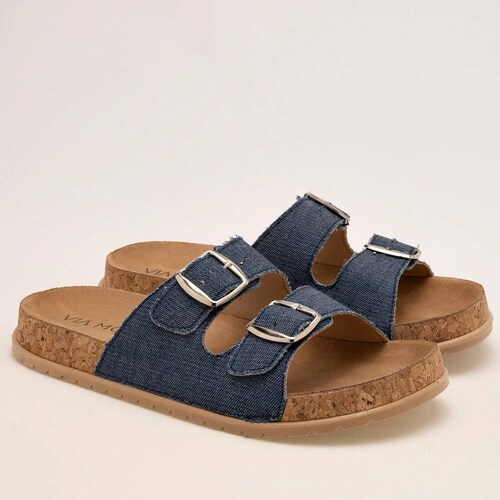 SANDALIA  de Via moda Para Mujer Azul MEZCLILLA T7
