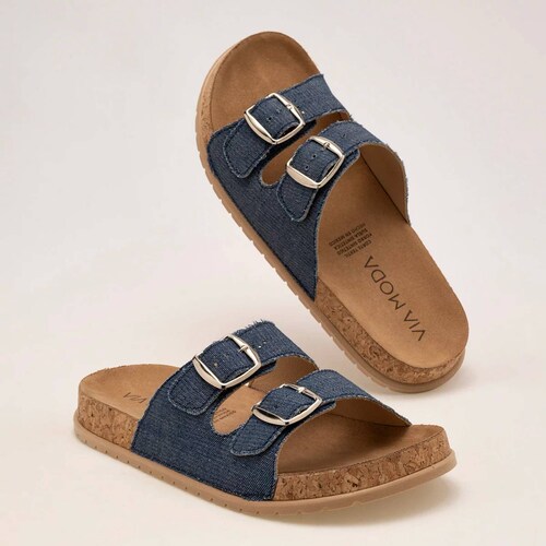 SANDALIA  de Via moda Para Mujer Azul MEZCLILLA T7
