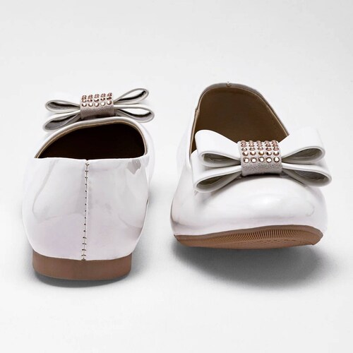 FLATS CON MOÑO de Been class Para Niña Blanco 17365 T7