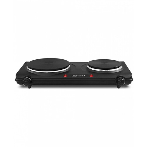 Parrilla Electrica Elite Cuisine EDB-302BF 2 Quemadores Negro