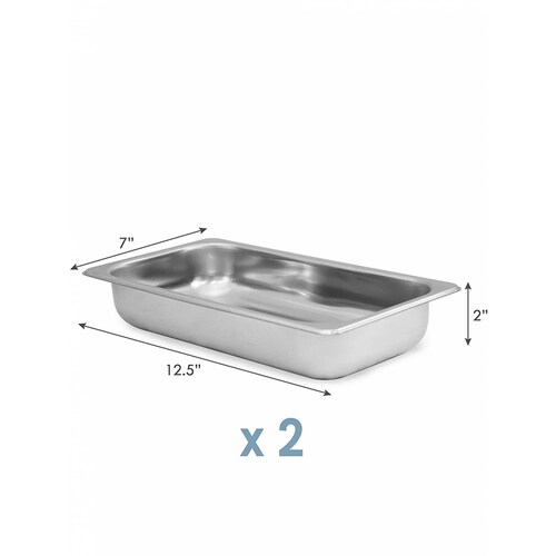 Buffetera Electrica Elite Gourmet  EWM-6122SC 2 Divisiones Acero Inoxidable Plateada