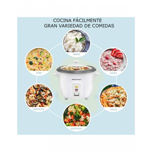 Olla Electrica Arrocera Vaporera Para Cocinar Sano Arroz Carnes Mariscos 6  Tazas