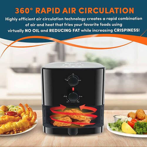 Freidora Eléctrica Sin Aceite Elite Gourmet EAF-3218 Negro De 0.98 L 120 V