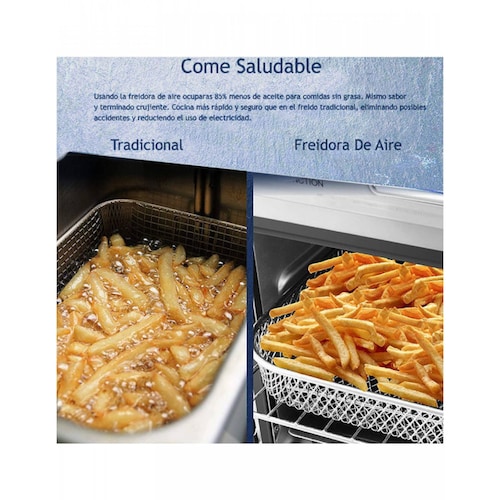 Horno/freidora De Aire 21 L Digital Programable Elite EAF-8190DB Acero