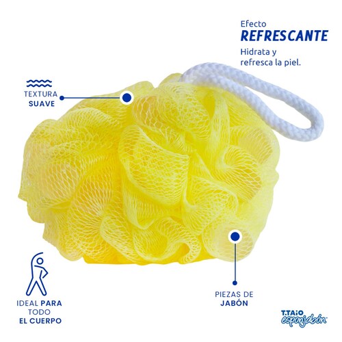 T.Taio Flor de Baño Esponjabon Pepino-Melon Hidratante con trocitos de jabón