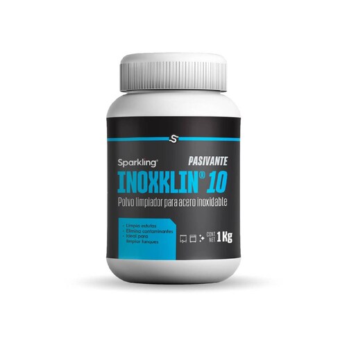 Sparkling Polvo limpiador para acero inoxidable Inox Klin 10 1 kg.