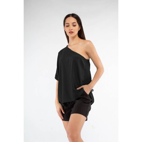 Blusa corte asimétrico de un hombro, AMAD para dama 