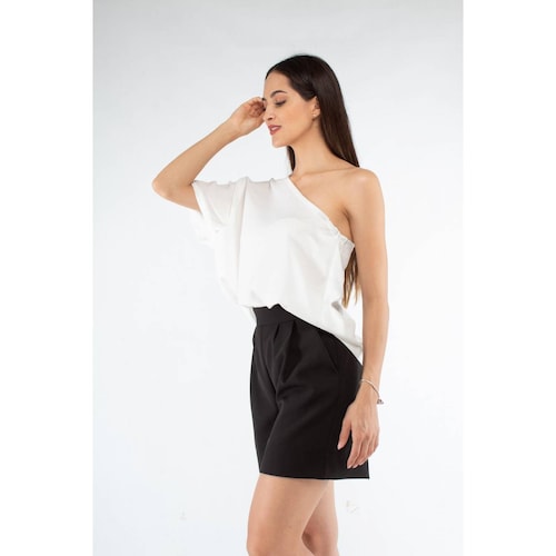 Blusa corte asimétrico de un hombro, AMAD para dama 