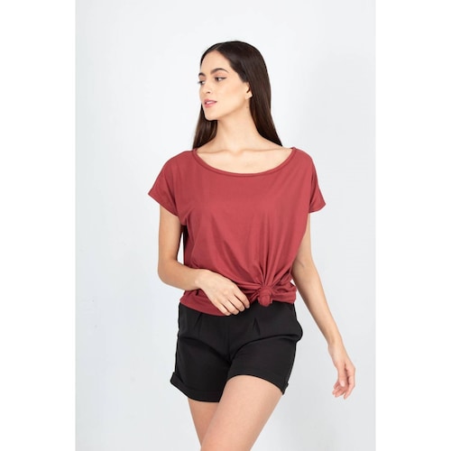 Playera holgada hombro caído AMAD para dama 