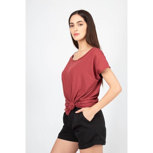 Playera holgada hombro caído AMAD para dama 