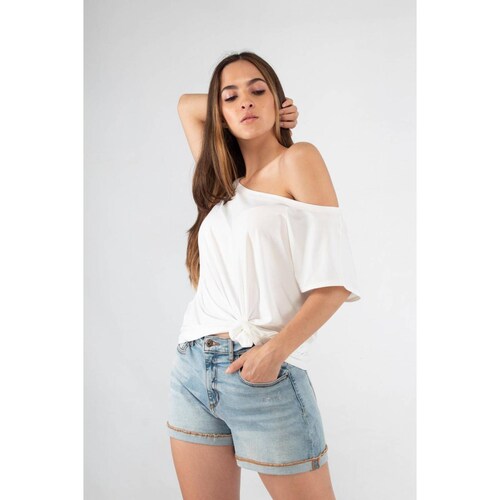 Playera holgada hombro caído AMAD para dama 