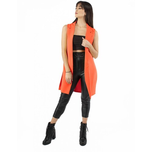 Maxi chaleco con aberturas AMAD para mujer 
