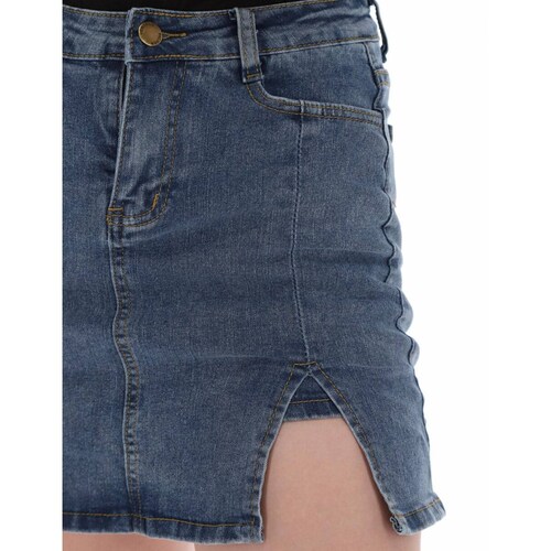 Mini falda short de mezclilla AMAD para mujer 