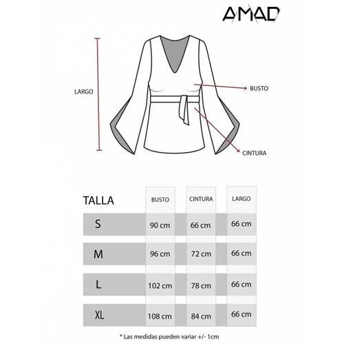 Blusa cuadros manga larga AMAD para dama 