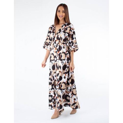 Maxi vestido túnica floral 