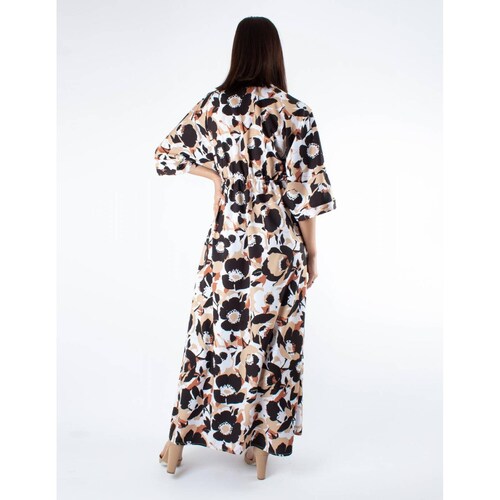 Maxi vestido túnica floral 