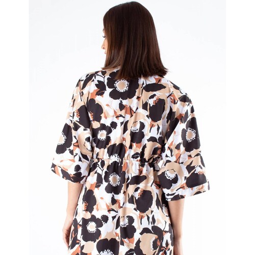 Maxi vestido túnica floral 
