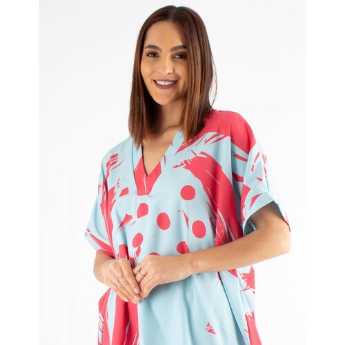 Blusa kaftan largo asimétrico 