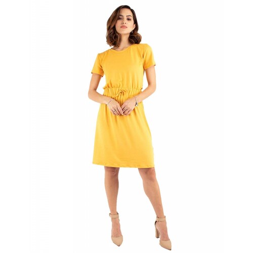 Vestido relajado con elástico en la cintura 