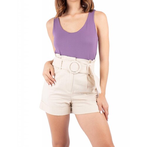 Short de lino con cinto 