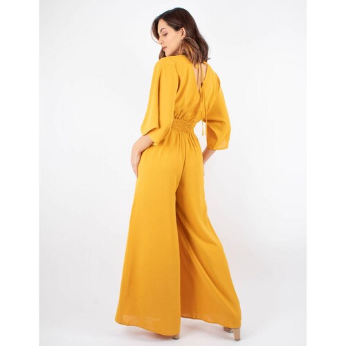 Jumpsuit pantalón amplio manga campana 