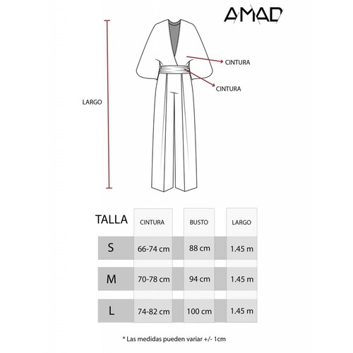 Jumpsuit pantalón amplio manga campana 