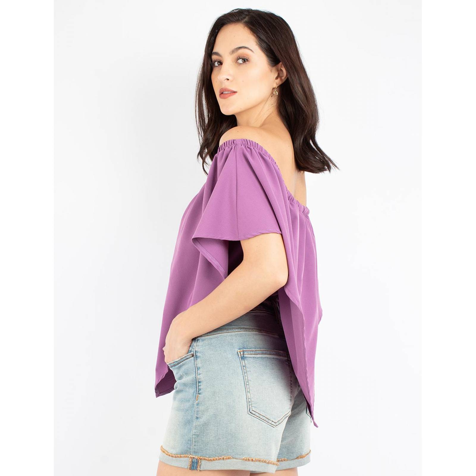 Blusa discount hombros abullonados