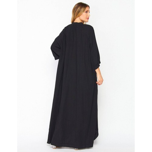 Vestido oversize negro con bolsas 