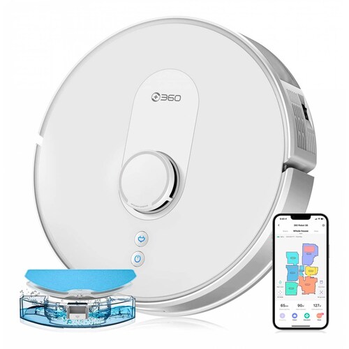 360 S8 Robot de Vacío y Fregona Blanco Mapeo Inteligente