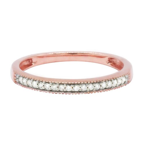Churumbela de Oro Rosa 14K con Diamantes