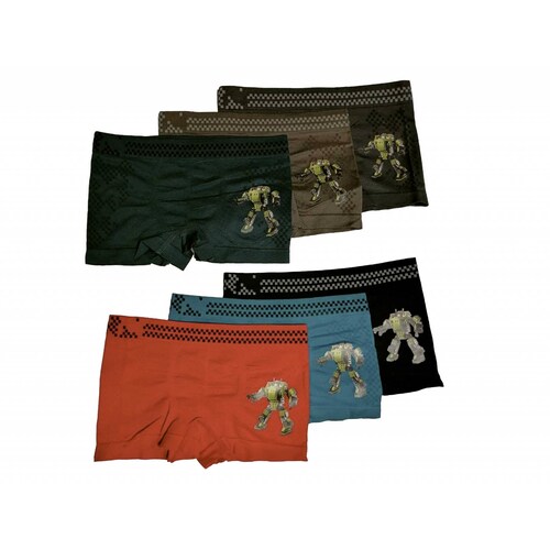 Paquete 6 Bóxers Niño Con Divertidos Diseños Teen Sport Pack Incluye 6 Diferentes Colores