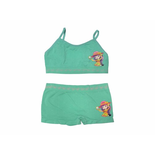 Paquete 6 Coordinados  Niña Con Divertidos Diseños Set Boxer y Top Oh My Girl Años Pack Incluye 6 Dif Colores