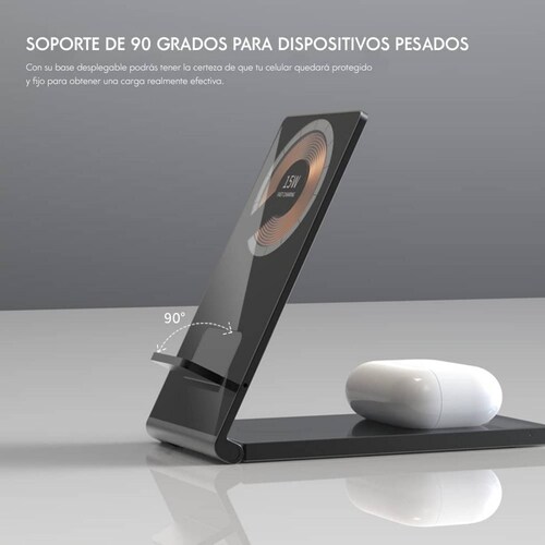 Cargador De Celular 3 en 1 Inalámbrico 15 w 