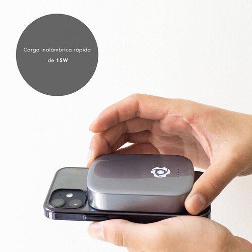 Batería Powerbank MagSafe inalámbrico 10,000 mAh Gris