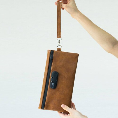 Bolsa A Prueba De Olores Cerradura Con Combinación Marrón