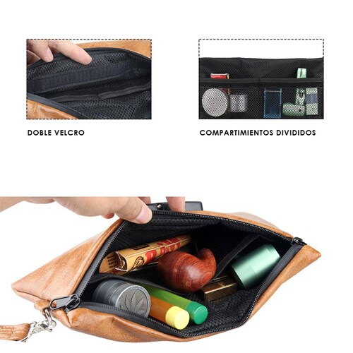 Bolsa A Prueba De Olores Cerradura Con Combinación Marrón