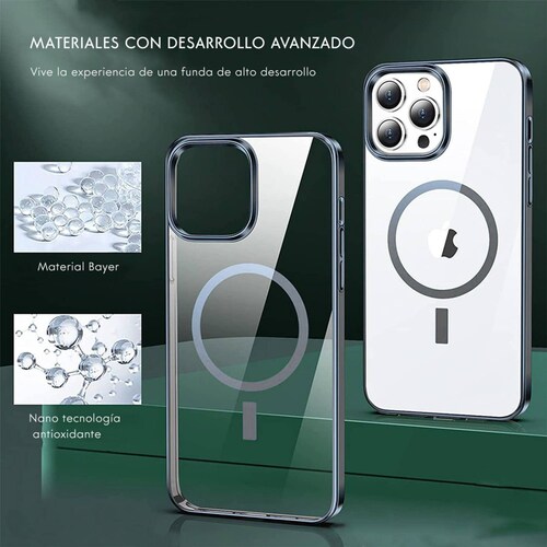 Funda Magnética Life Connekt Para iPhone 11 Pro / 11 Pro Max / 12 Mini / 12 Pro / 12 Pro Max / 13 Pr 13 Pro Max Plateado