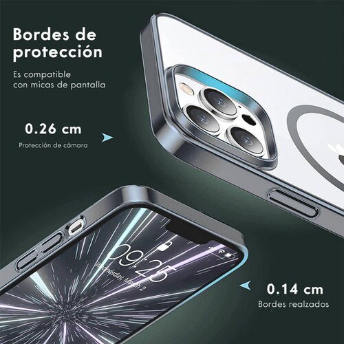 Funda Magnética Life Connekt Para iPhone 11 Pro / 11 Pro Max / 12 Mini / 12 Pro / 12 Pro Max / 13 Pr 13 Pro Max Plateado