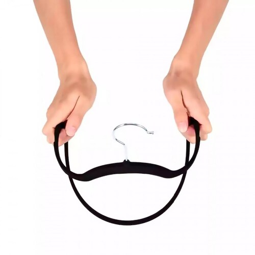 Ganchos de Terciopelo para Ropa 50 Unidades Apilables